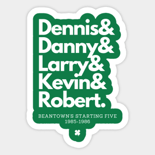 1985-1986 Boston's Starting Five! Sticker